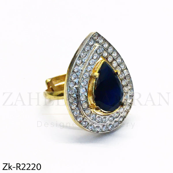 Sapphire zirconian ring