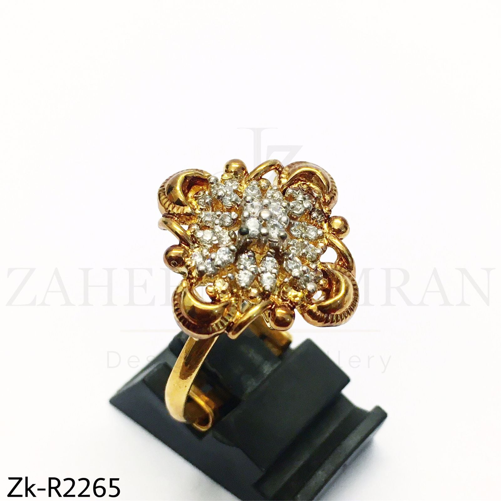Golden Zircon Ring
