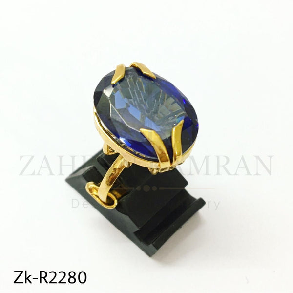 Sapphire gold plated ring