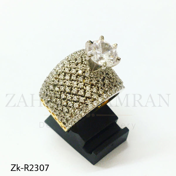 Cluster zirconia 925 ring