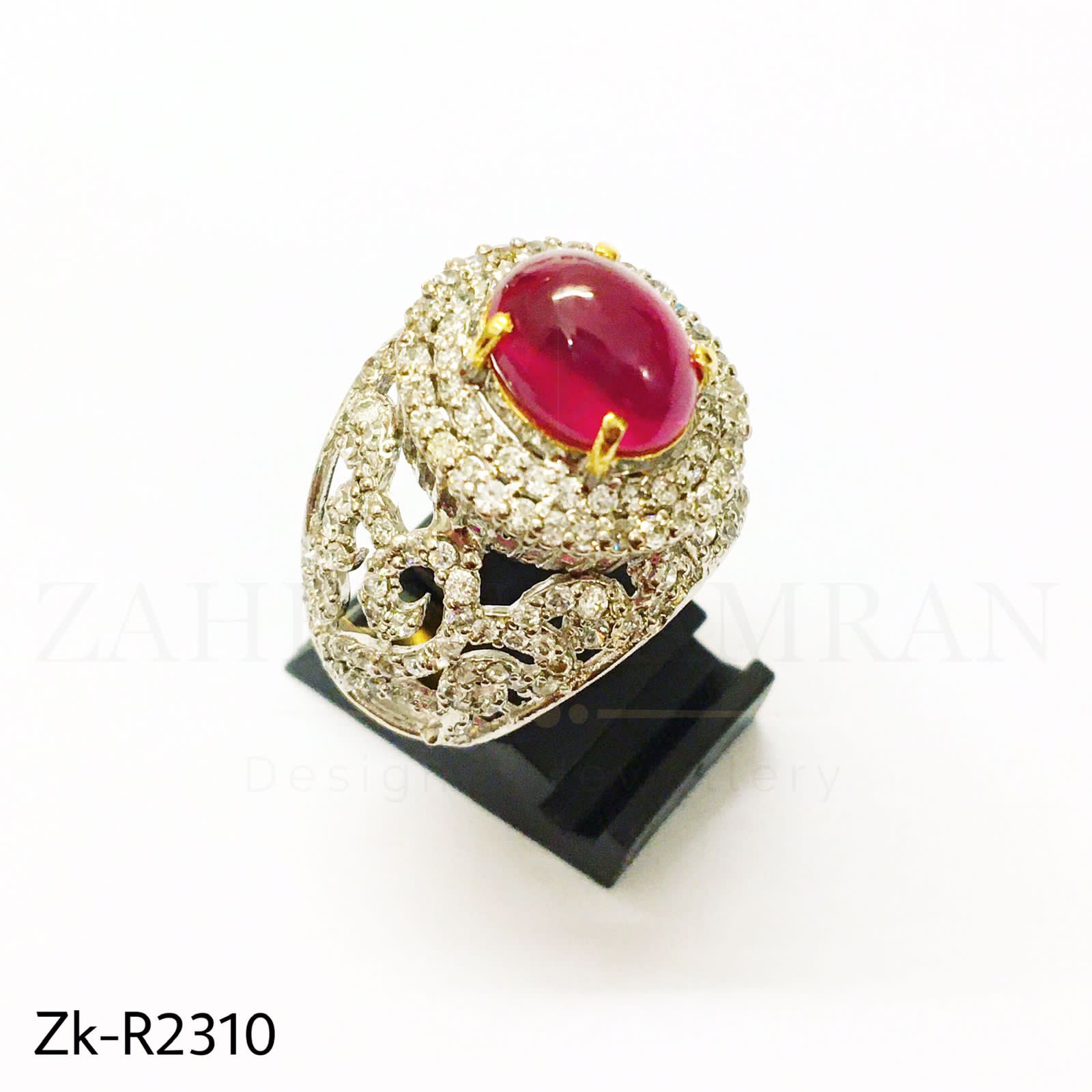 Ruby round 925 ring