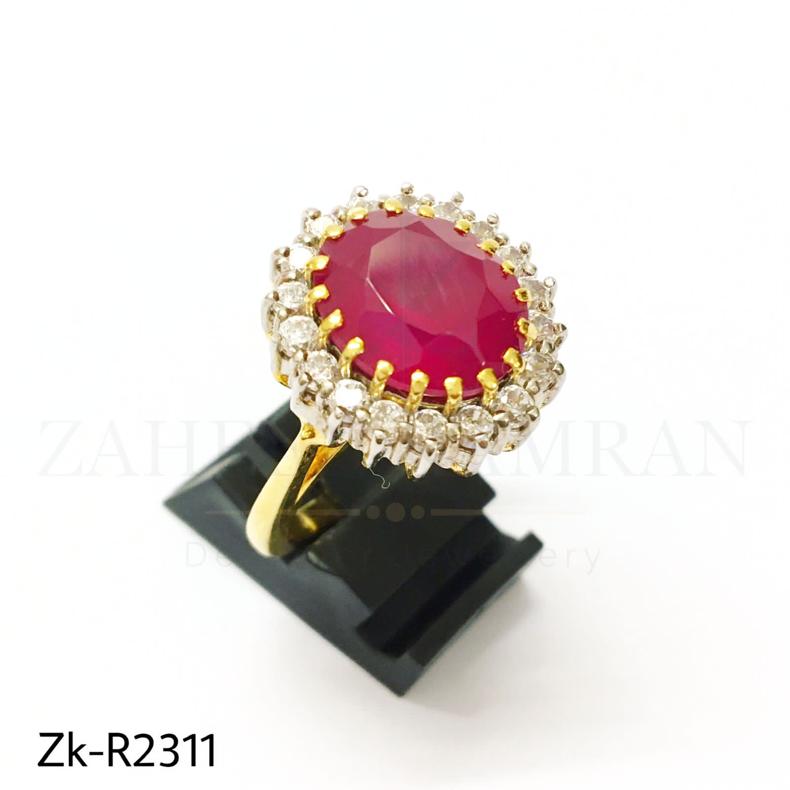 Ruby zircon 925 ring