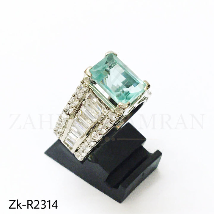 Aqua 925 Silver Ring
