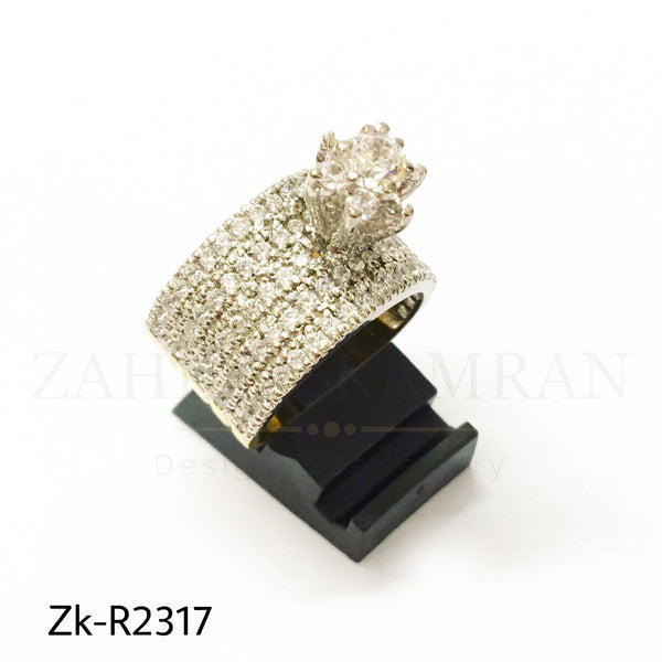 Zircon cluster 925 ring