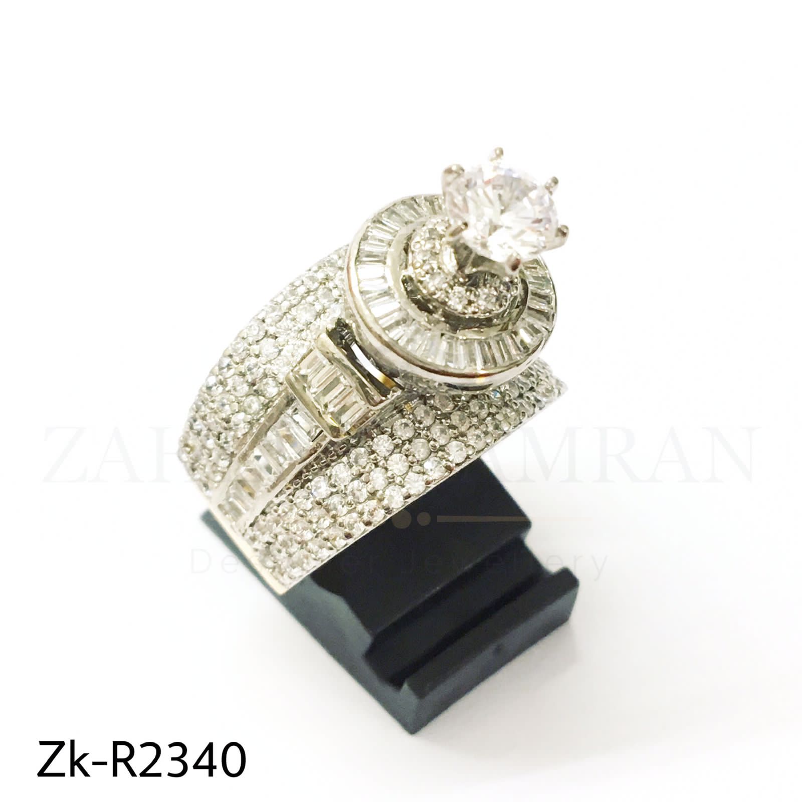 Cocktail 925 golden ring