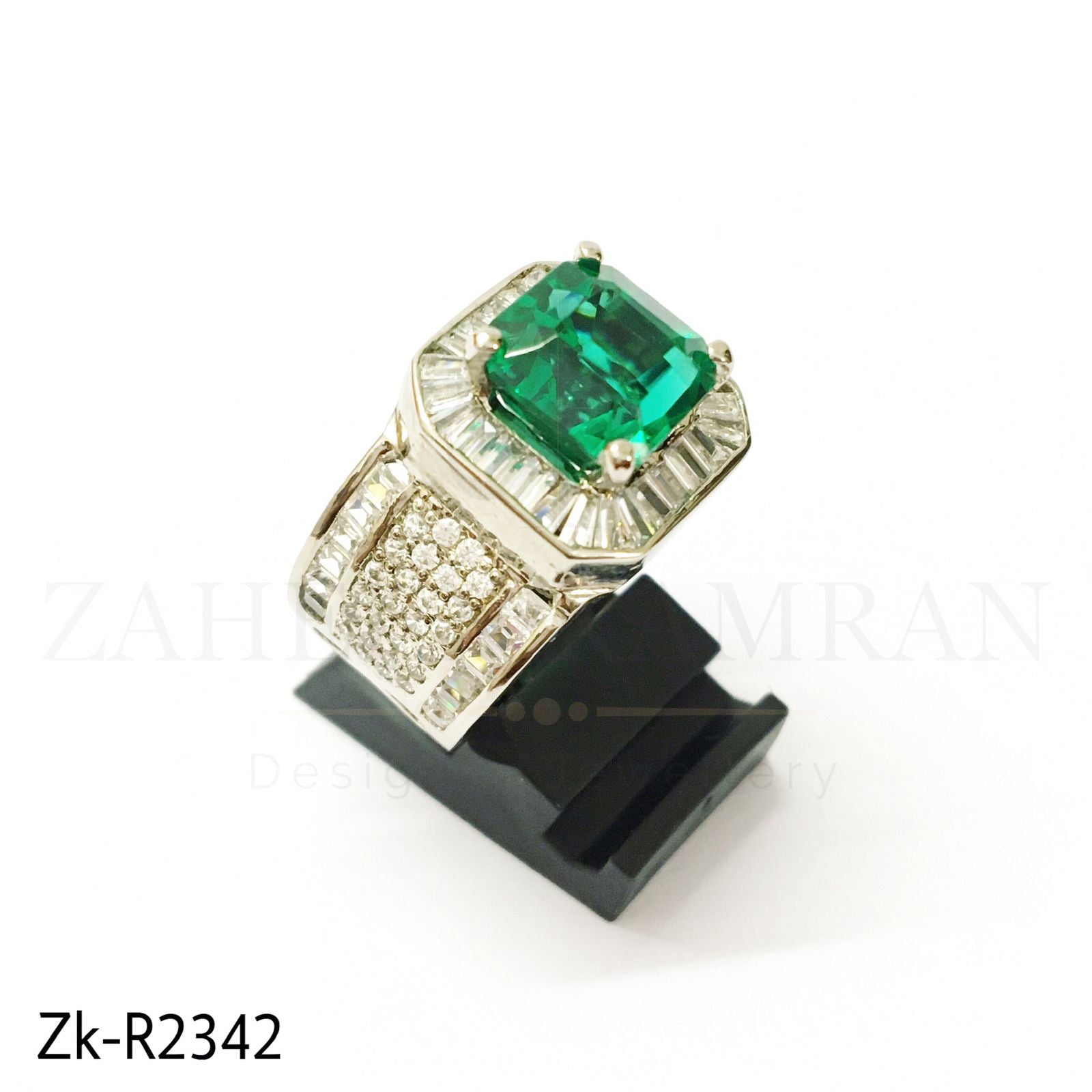 Aqua green 925 ring