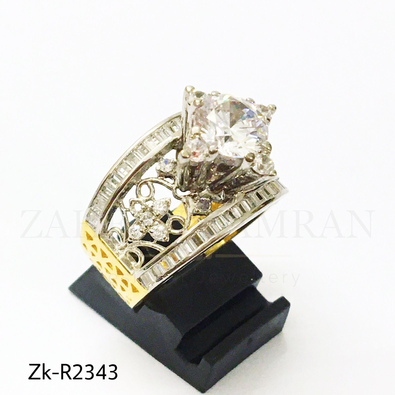Zirconia broad 925 ring