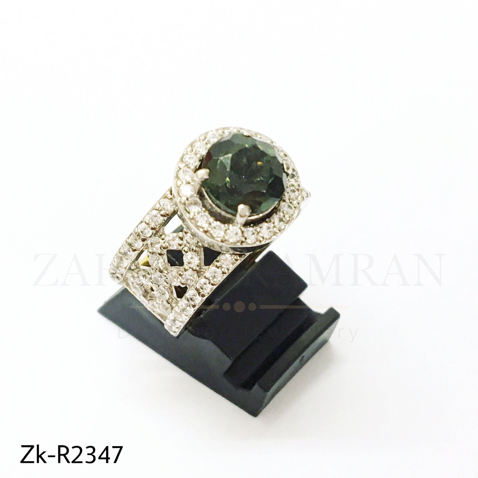 Agate cut 925 ring