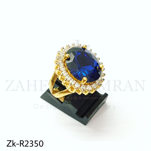 Sapphire golden ring