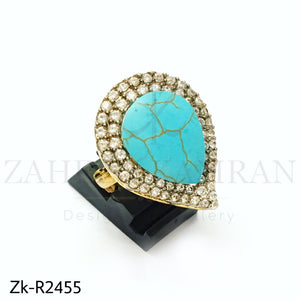 Feroza drop ring