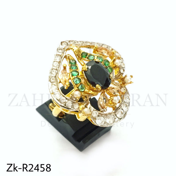 Agate golden ring