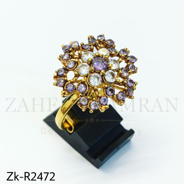 Amethyst golden ring