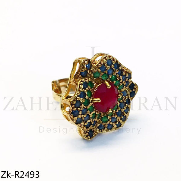 Ruby blossom ring