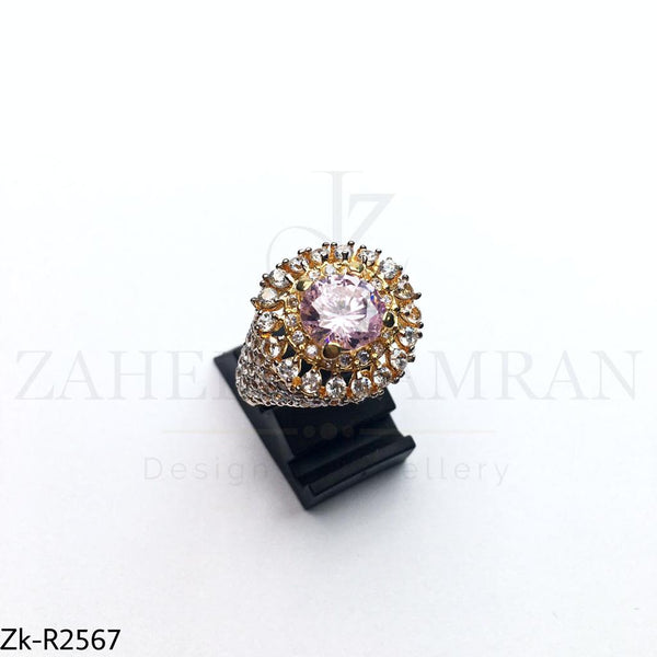 Zirconium floral ring.