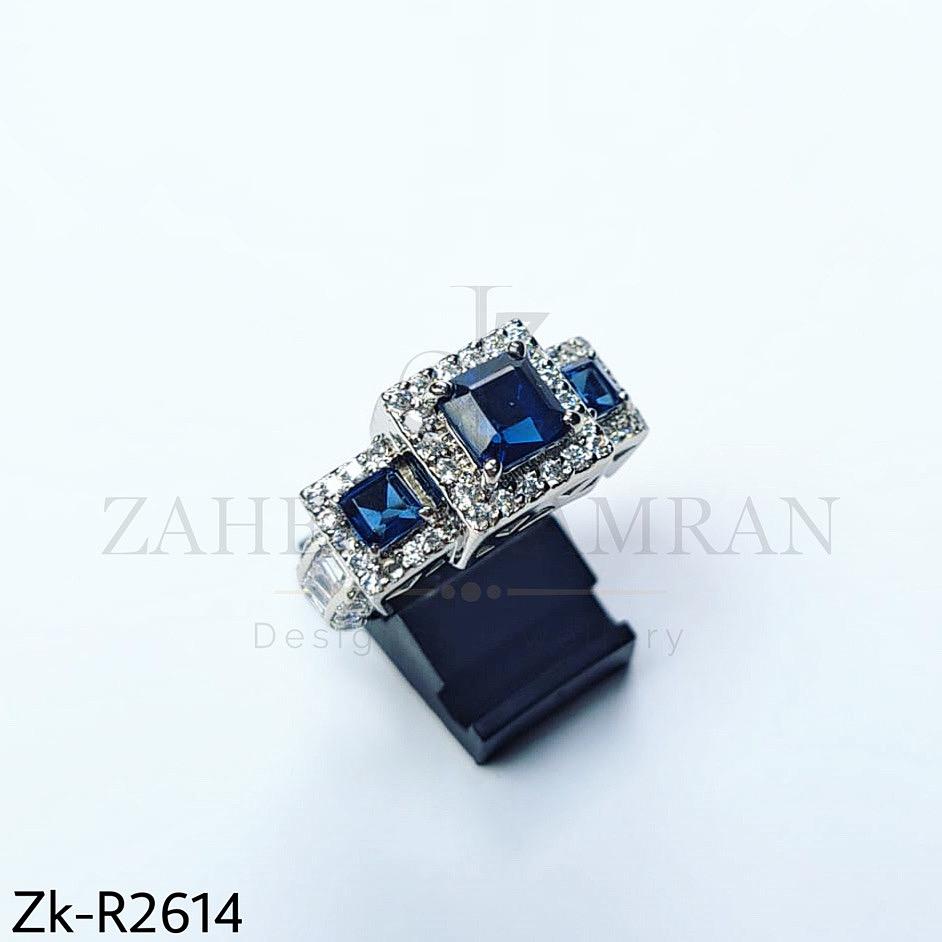 Sapphire silver ring.