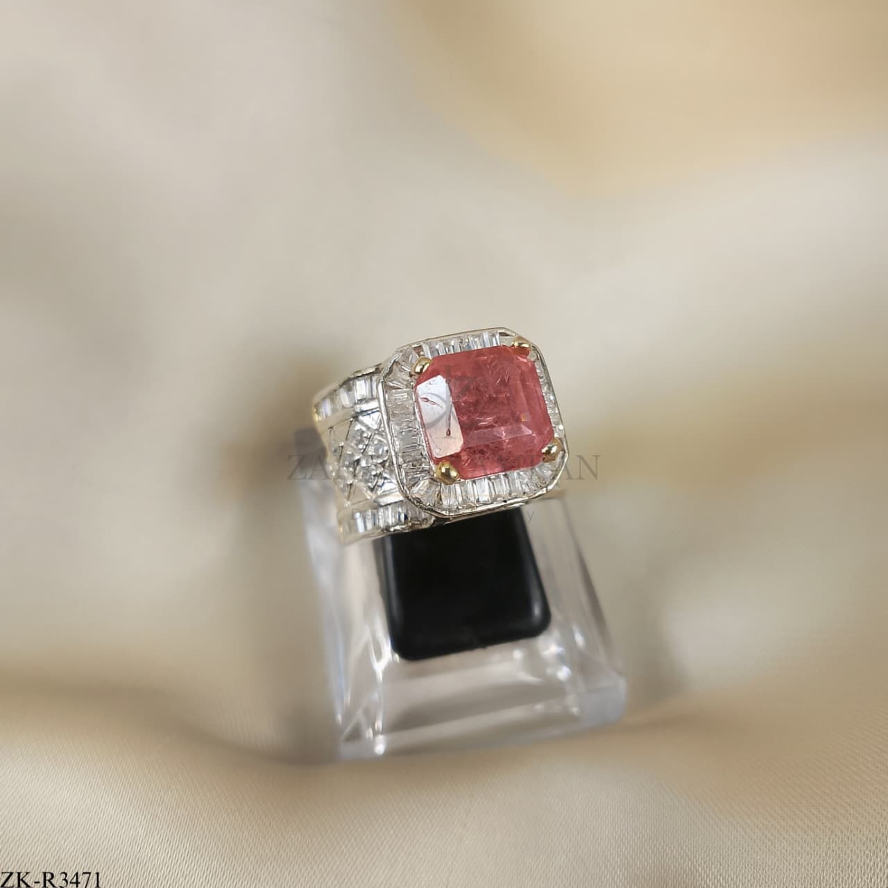 925 PINK STONES RING