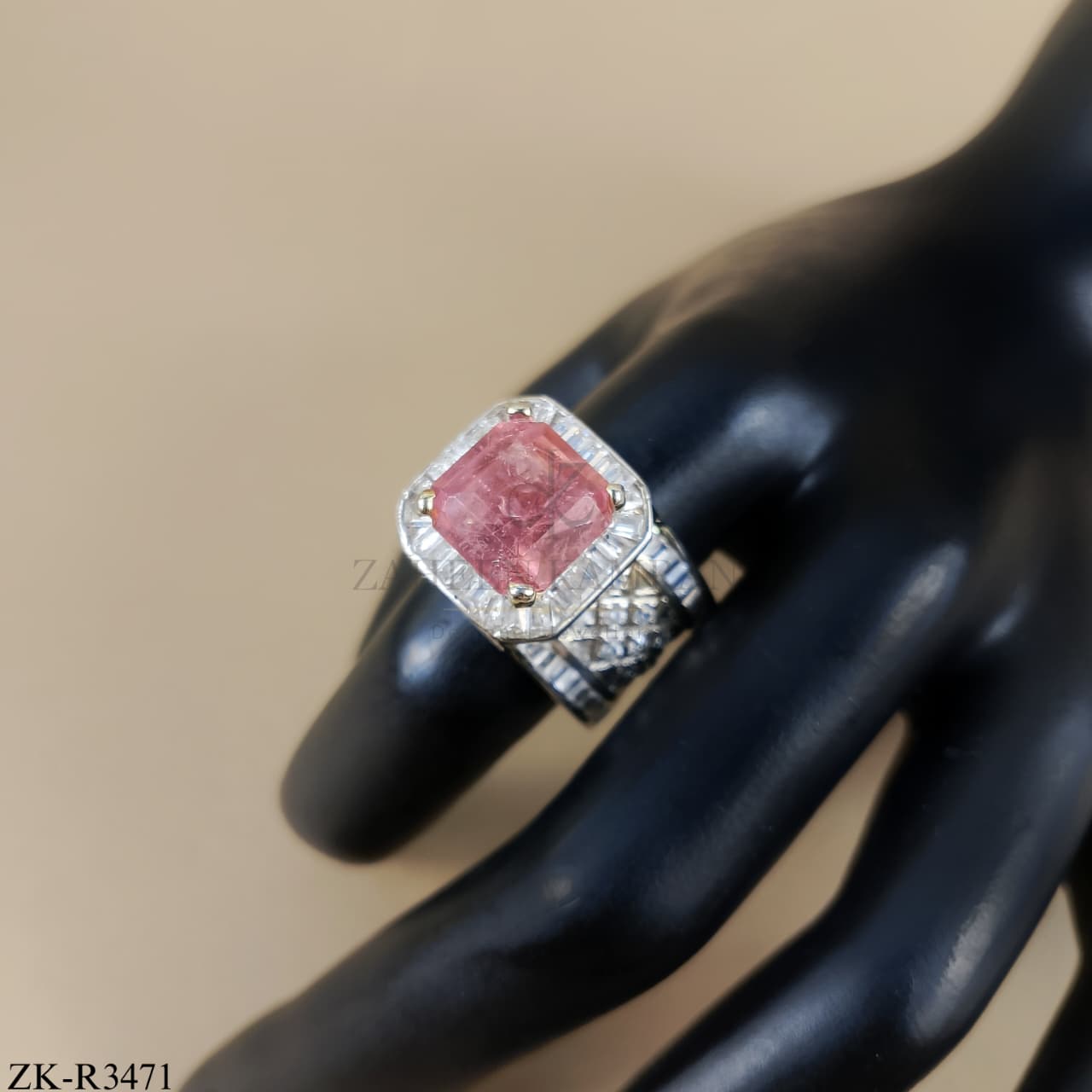 925 PINK STONES RING