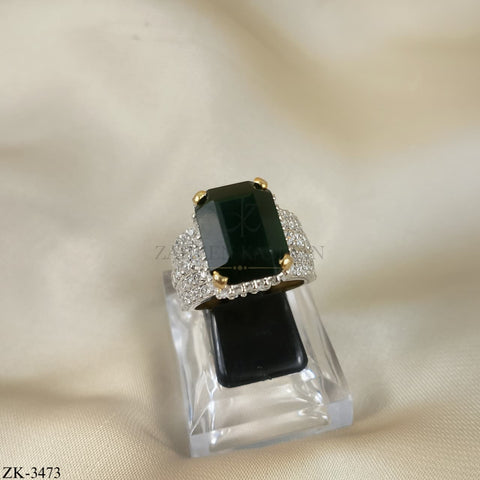 925 EMERALD RING