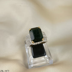925 EMERALD RING