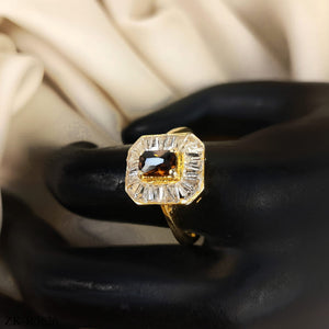 925 COFFEE STONES RING