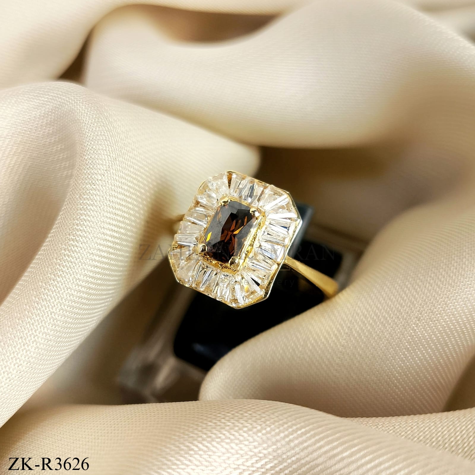 925 COFFEE STONES RING