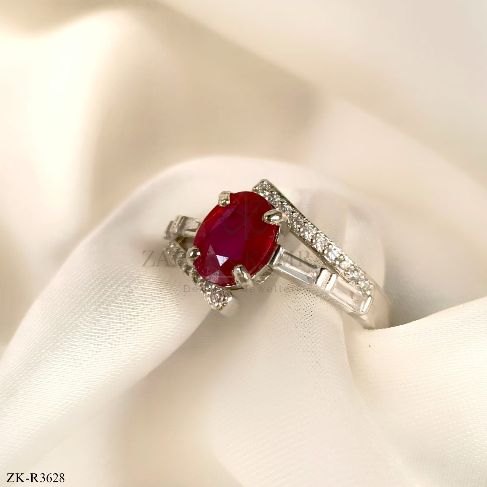 925 RUBY SILVER RING