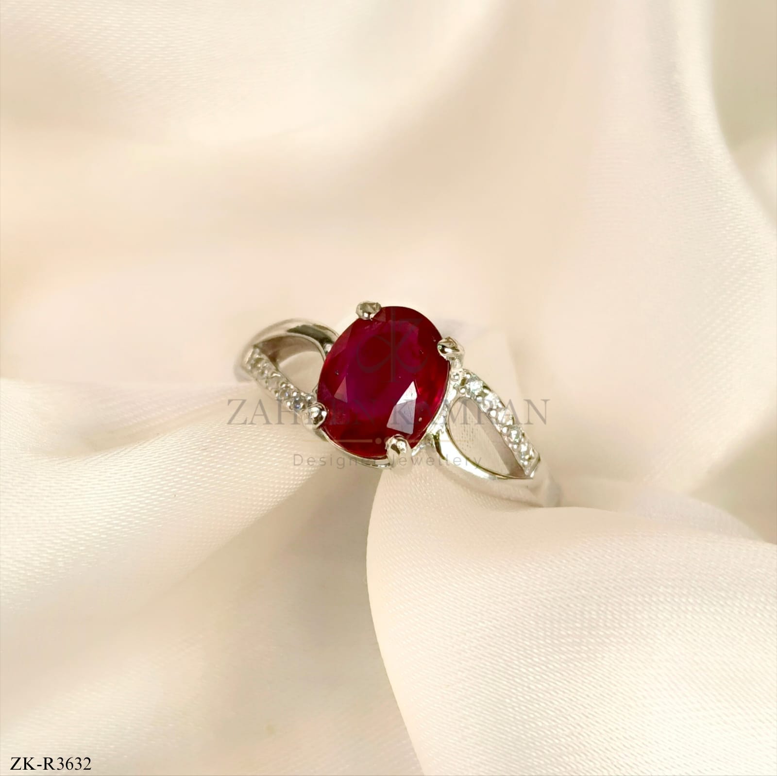 925 RUBY SILVER RING