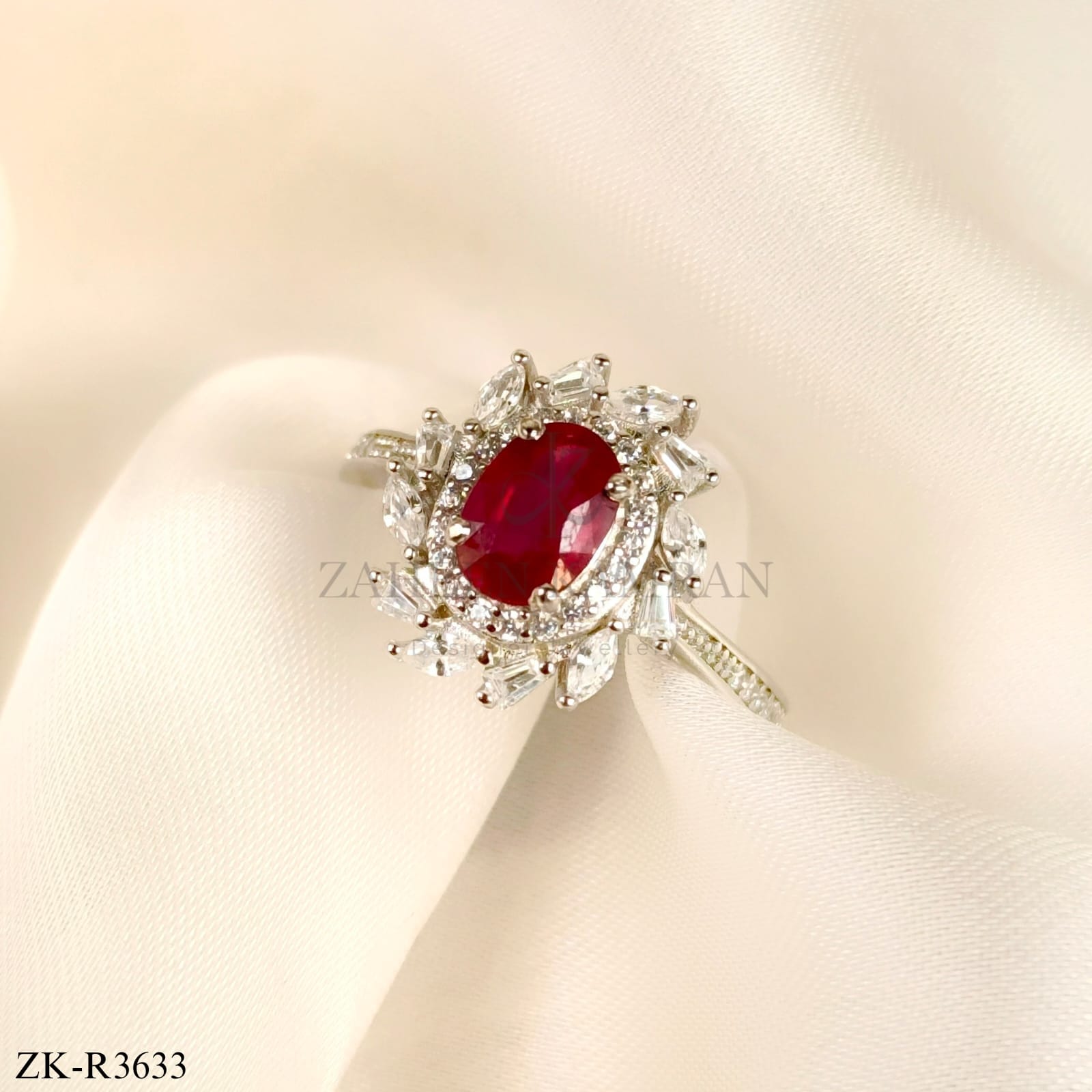 925 RUBY SILVER RING