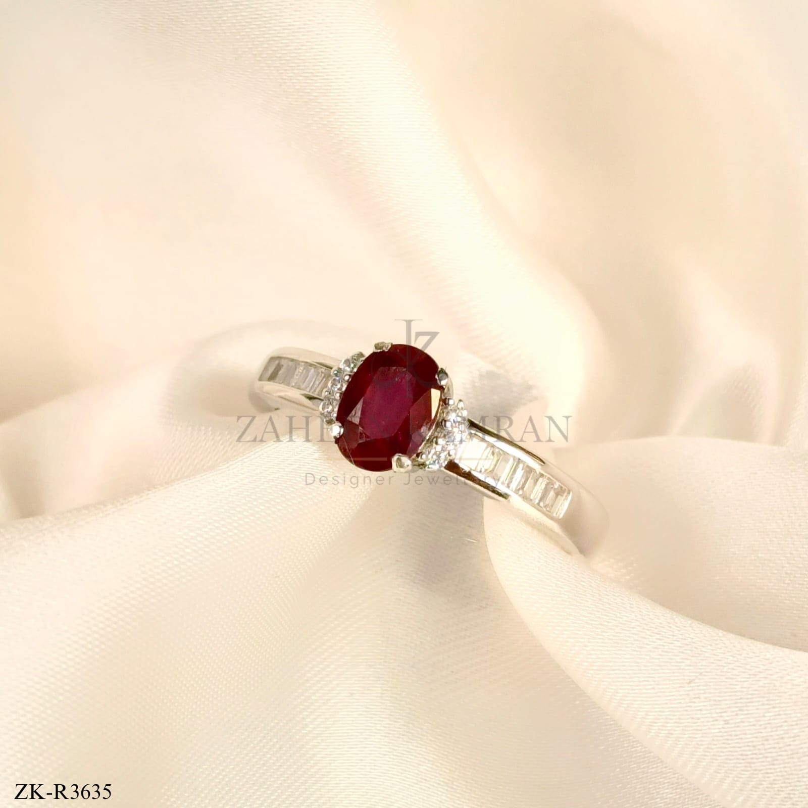 925 RUBY SILVER RING