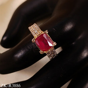 RUBY GOLD BAND RING