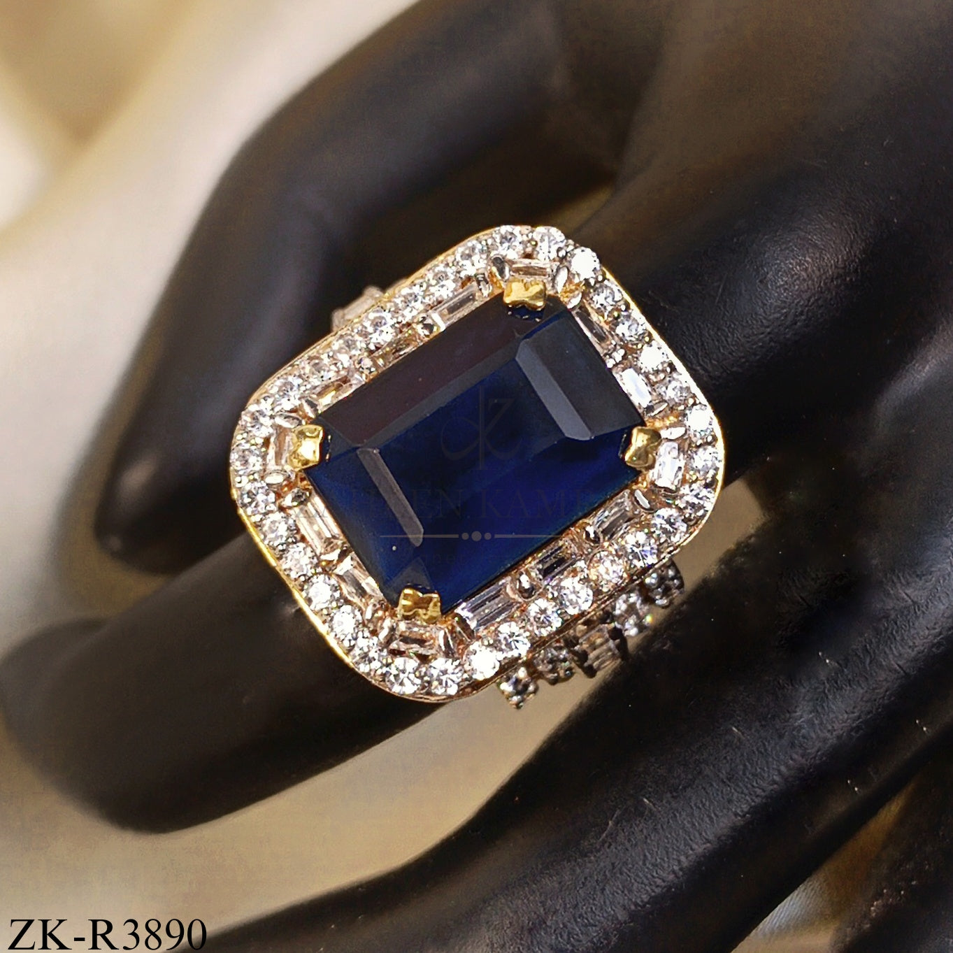 SAPPHIRE CUT PAVE RING