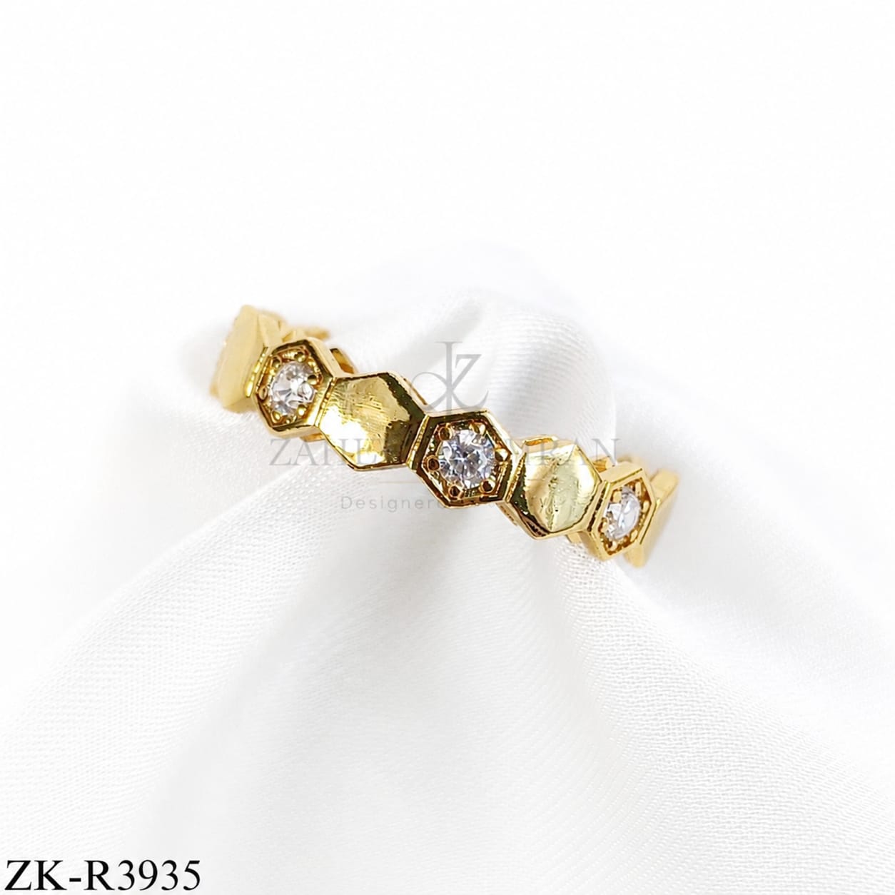 Hexagon Crystal Ring