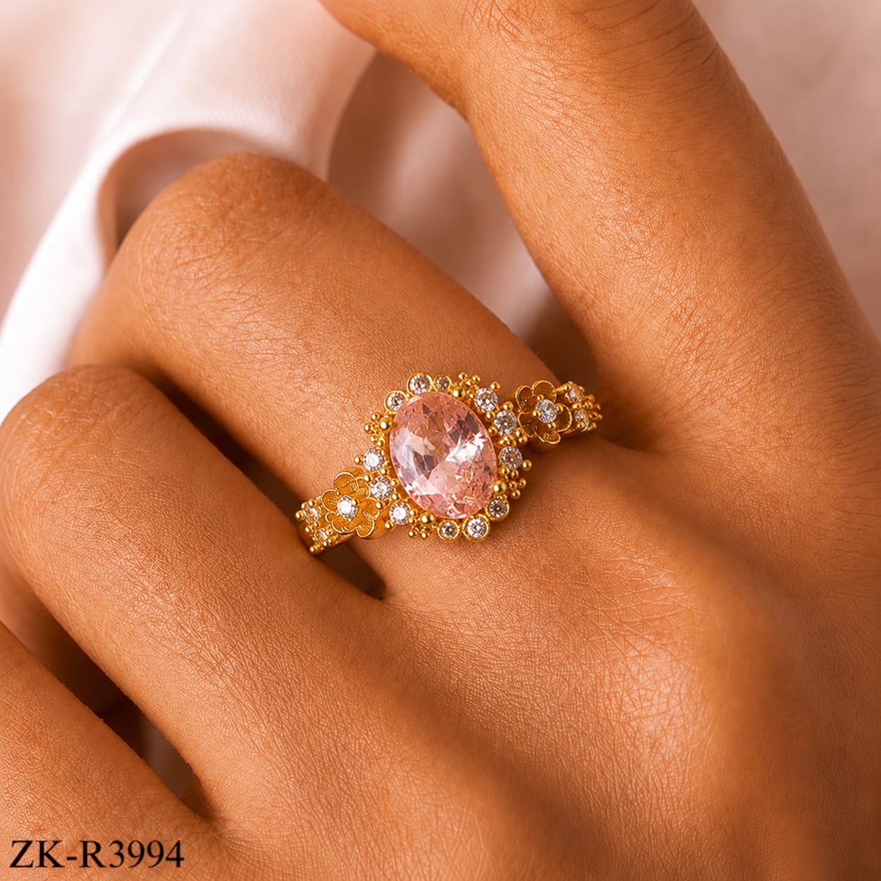 OVATE PINK RING