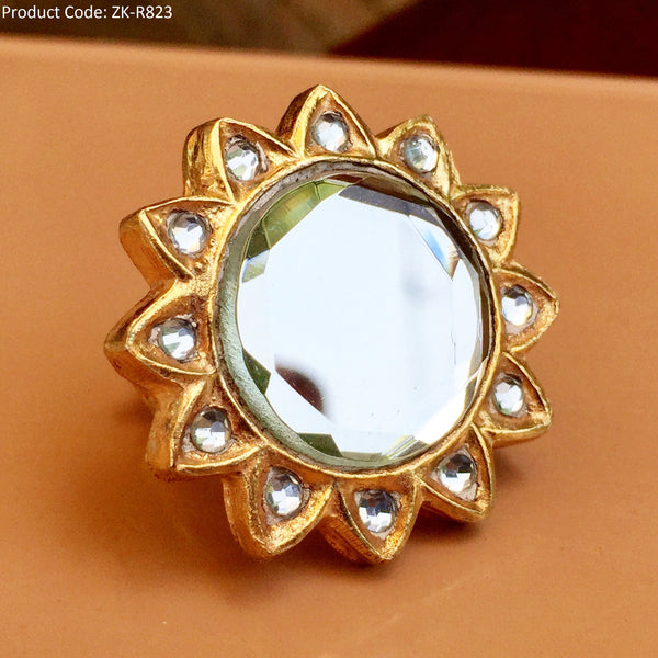 Star Shape Kundan Ring!