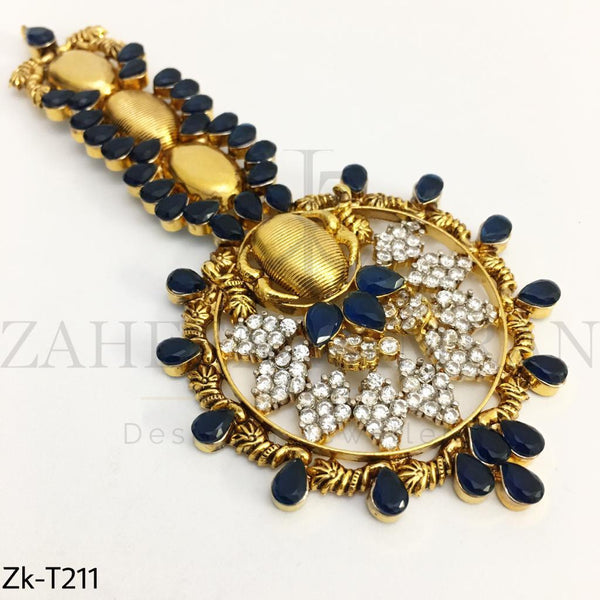 Sapphire Zirconia round tikka