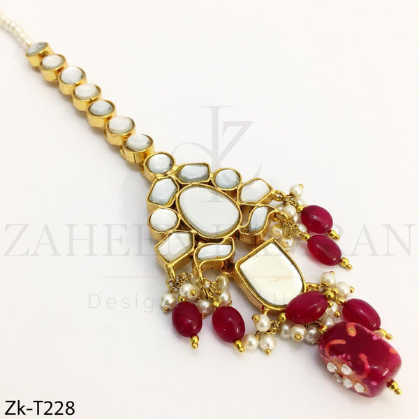 Kundan ruby tikka