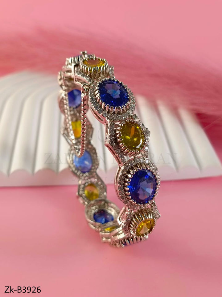 SAPPHIRE SILVER BANGLE