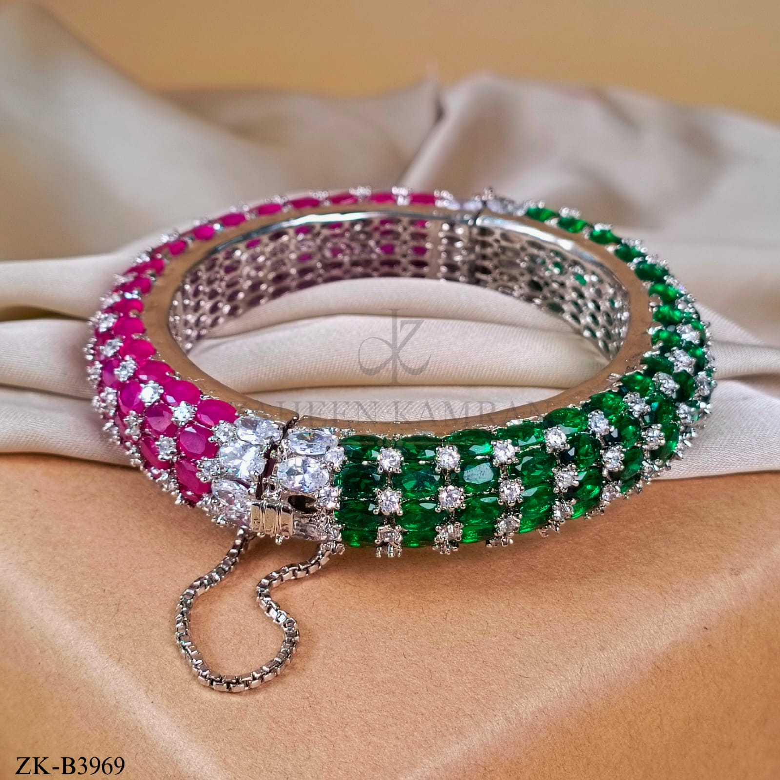RUBY EMERALD BANGLE