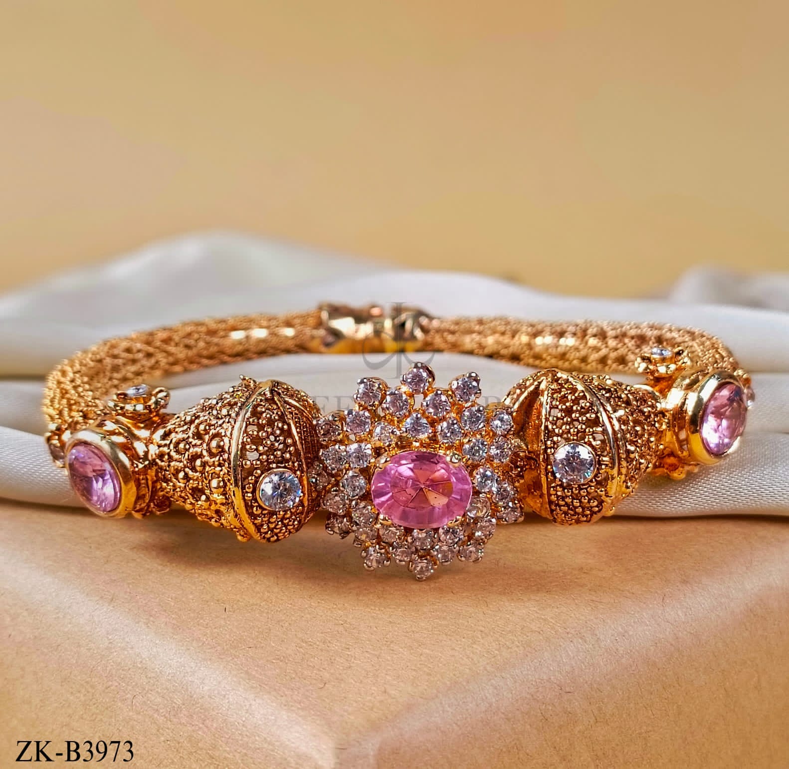 PINK STONES BANGLE