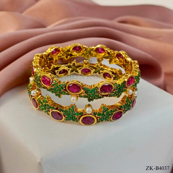 RUBY EMERALD BANGLE