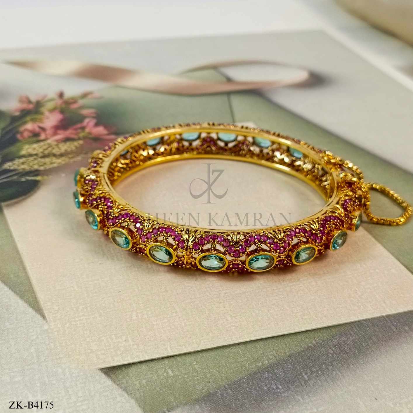 RUBY EMERALD BANGLE
