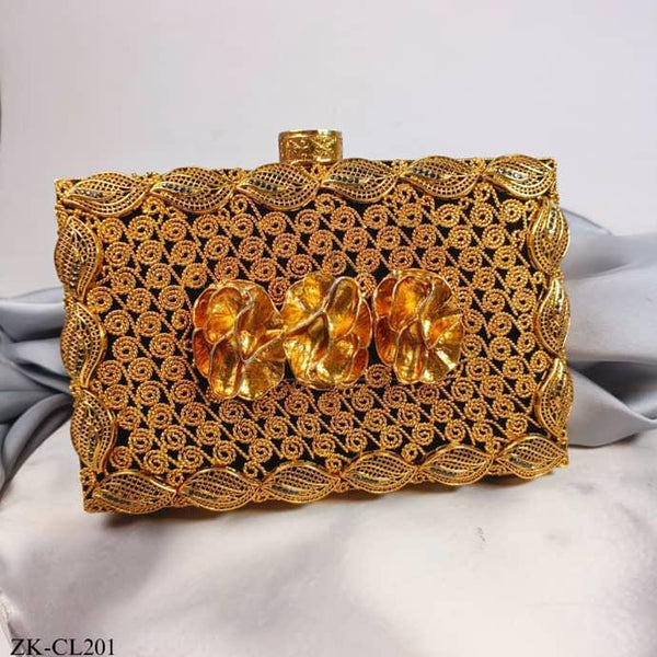 ANTIQUE FLORAL CLUTCH