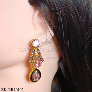 PINK STONES EARRINGS