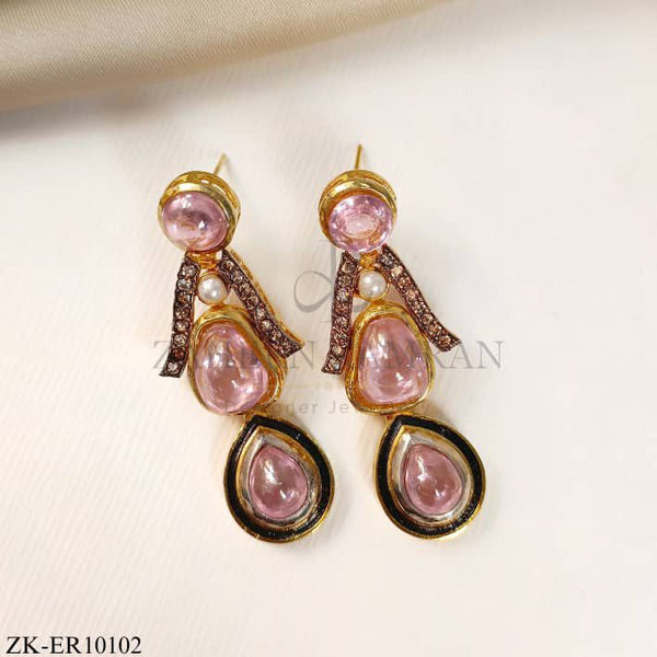 PINK STONES EARRINGS