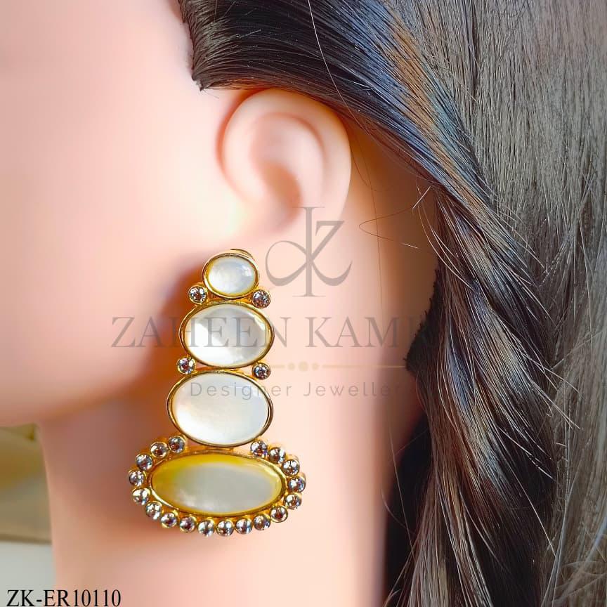 WHITE OPAL EARRINGS
