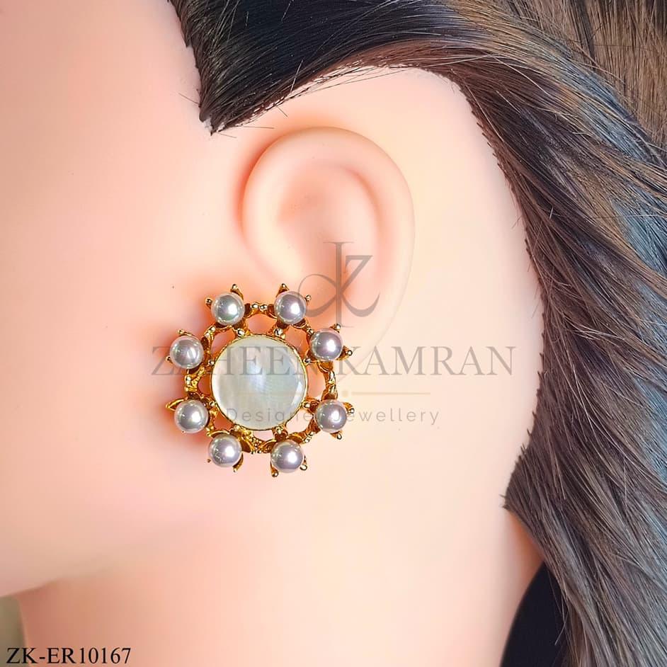 GREY PEARLS EARRINGS