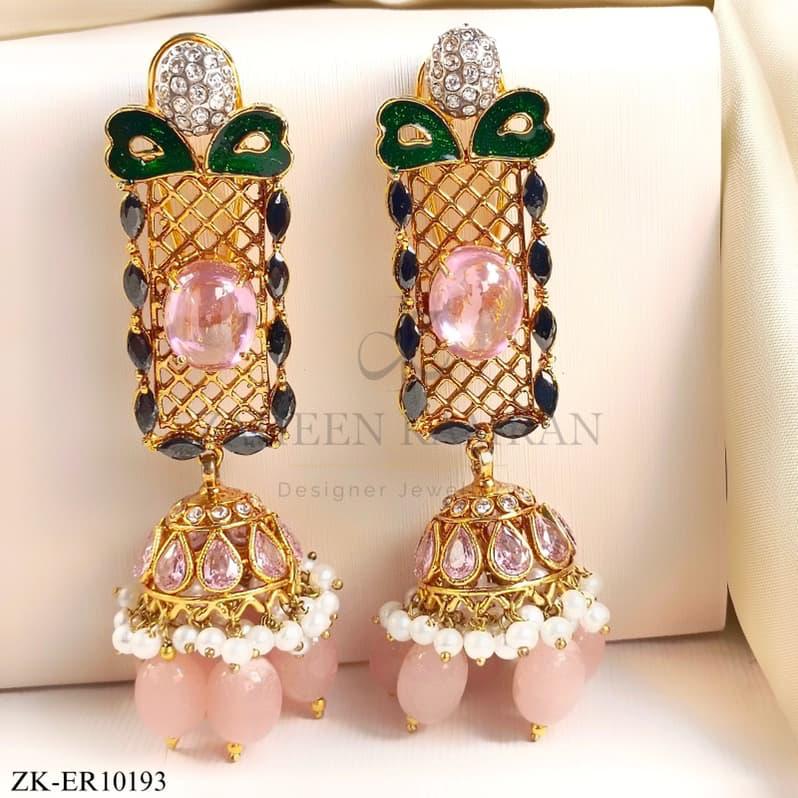 PINK STONES EARRINGS