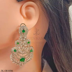 EMERALD SILVER EARRINGS