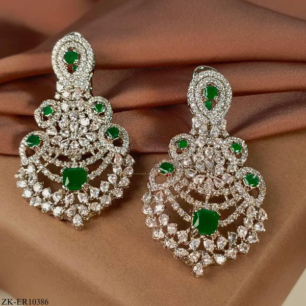 EMERALD SILVER EARRINGS