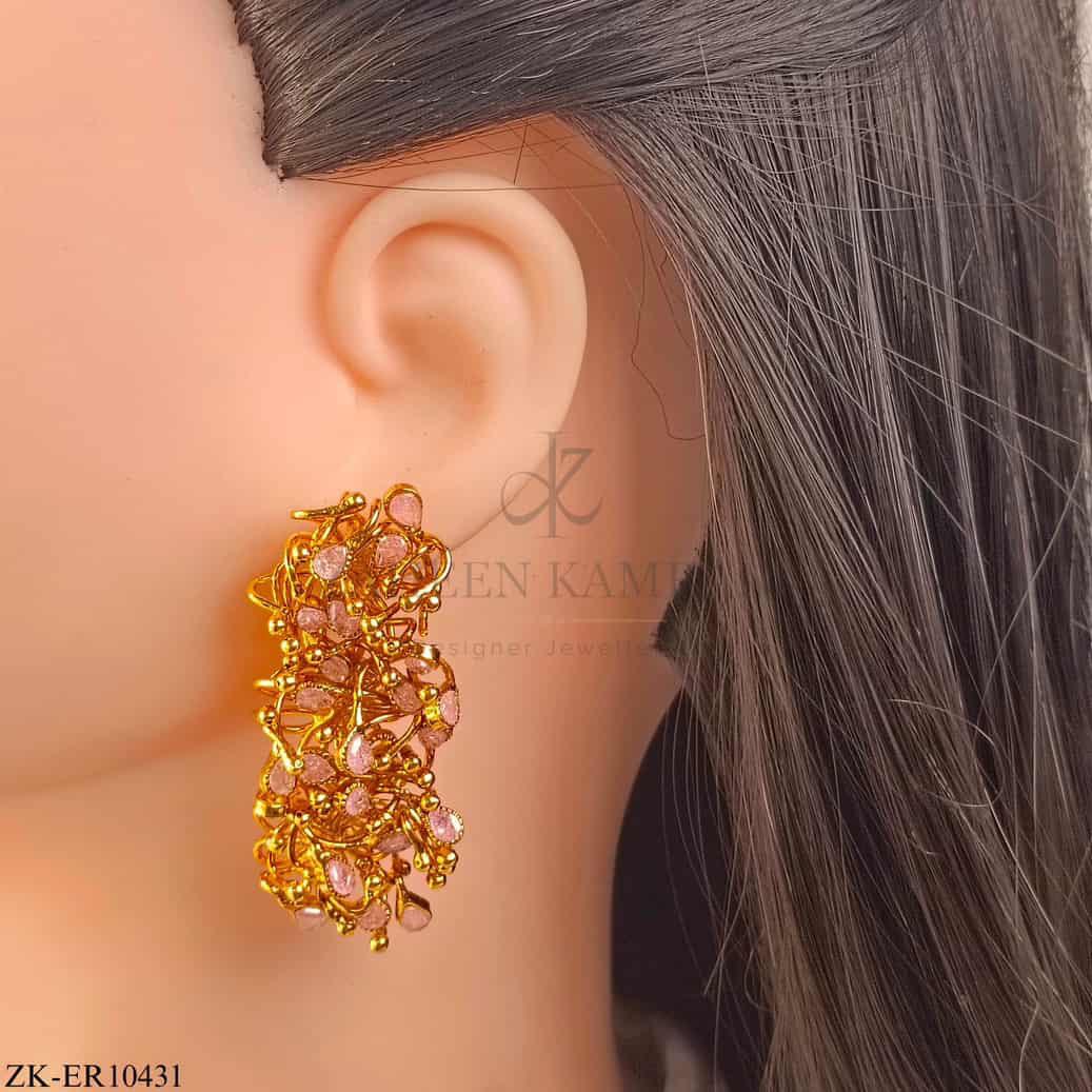 PINK STONES EARRINGS